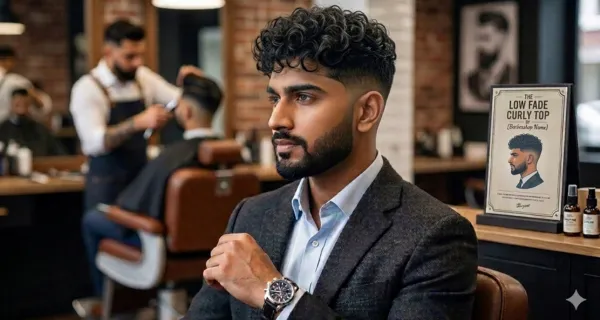 low fade curly top hairstyle indian men natural curls