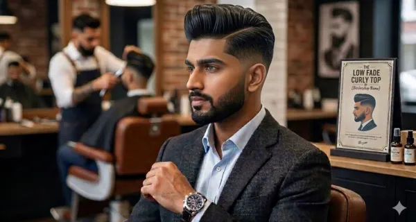 low fade pompadour hairstyle indian men bollywood