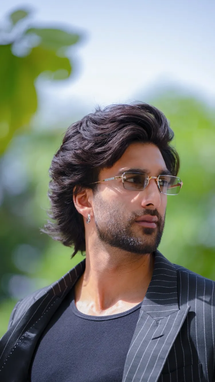 medium layered flow glasses beard layered hairstyles for men