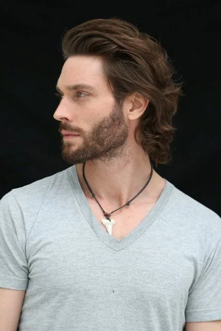 medium layered flow profile beard layered hairstyles for men