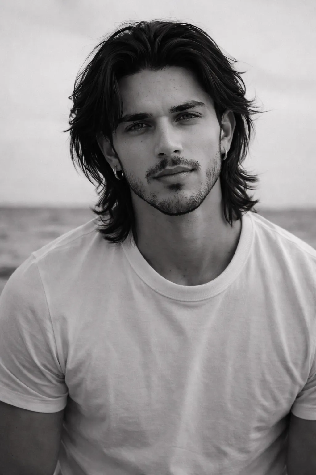medium layered hair earrings layered hairstyles for men