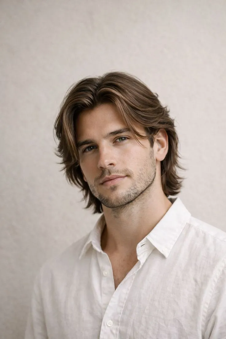 medium length layered curtains layered hairstyles for men