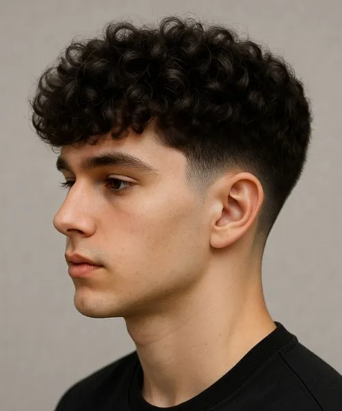 medium messy curly wavy hair for men