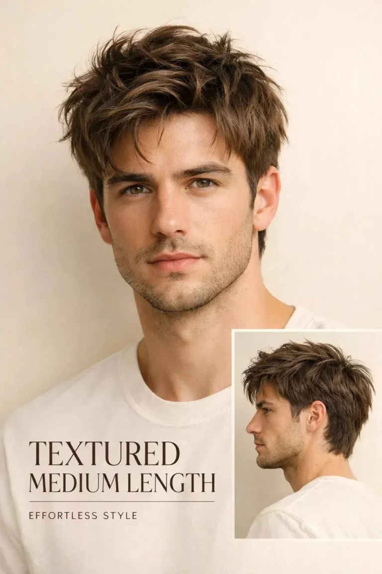 Medium-length messy straight hair for men — reference 3