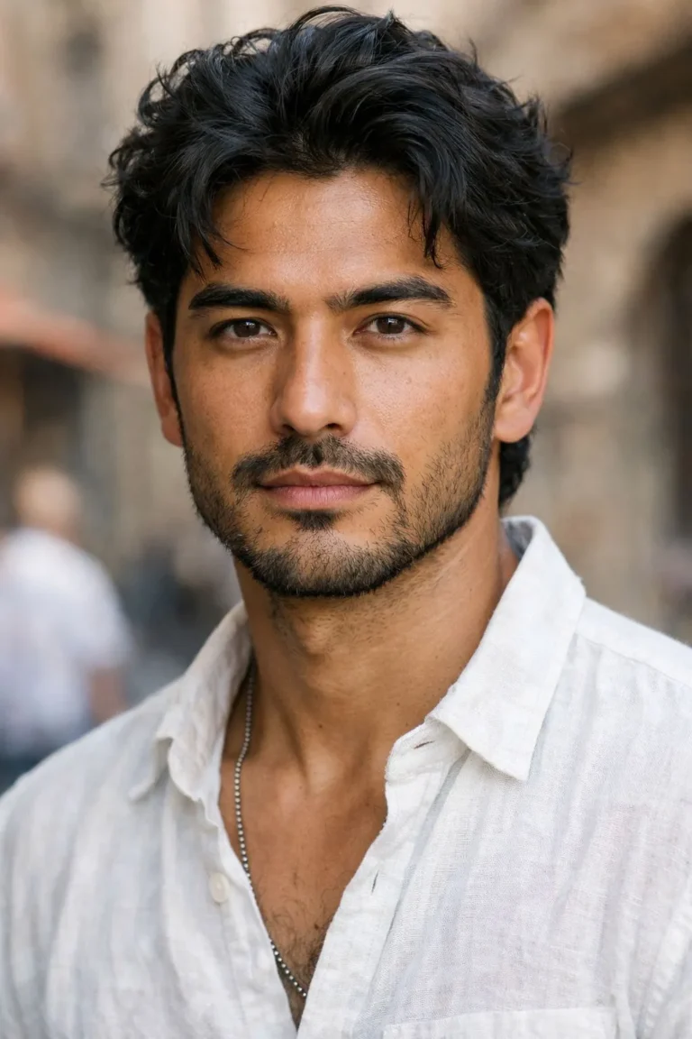 Medium-length messy straight hair for men — reference 5