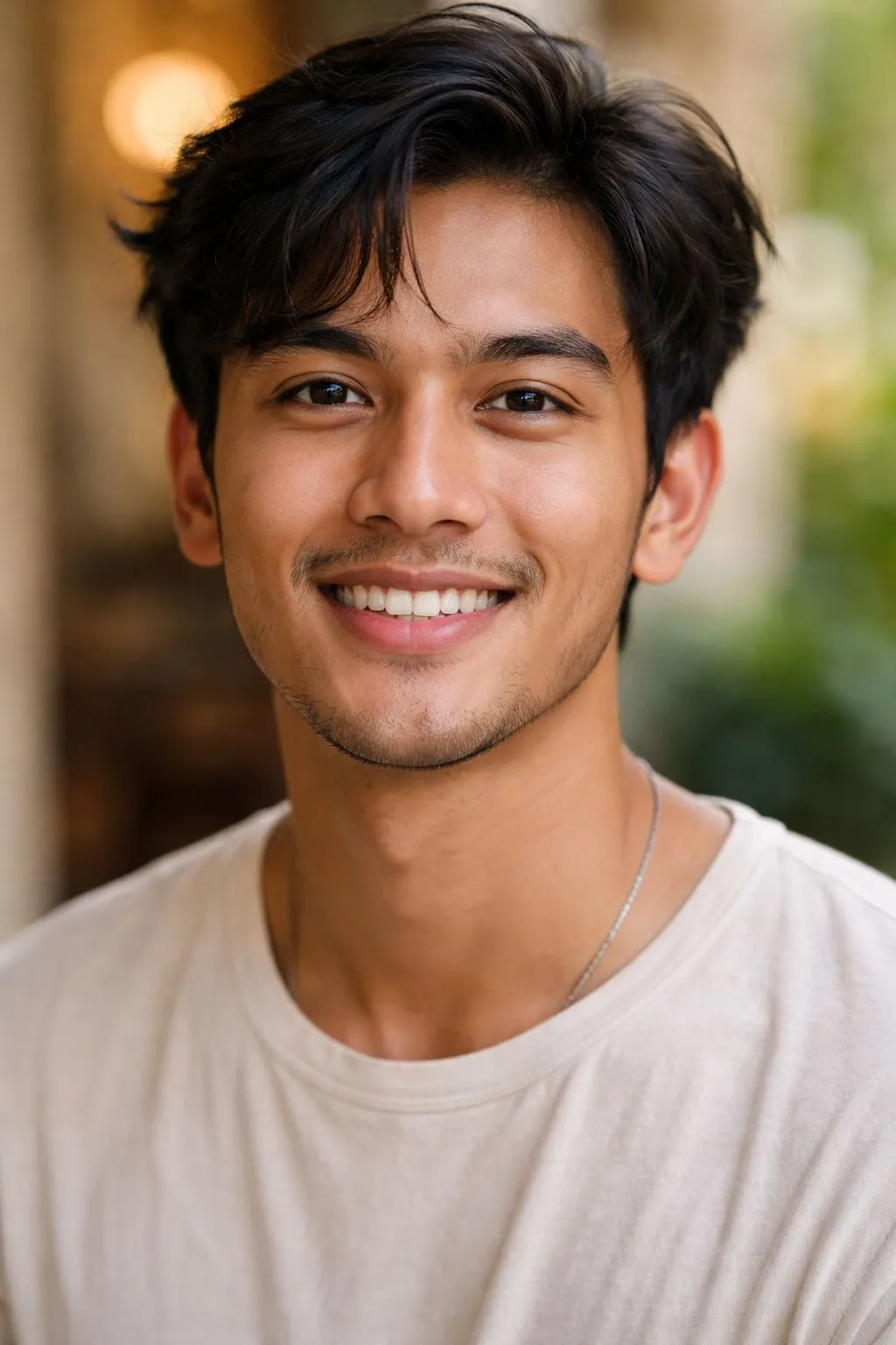 medium straight hairstyle for men