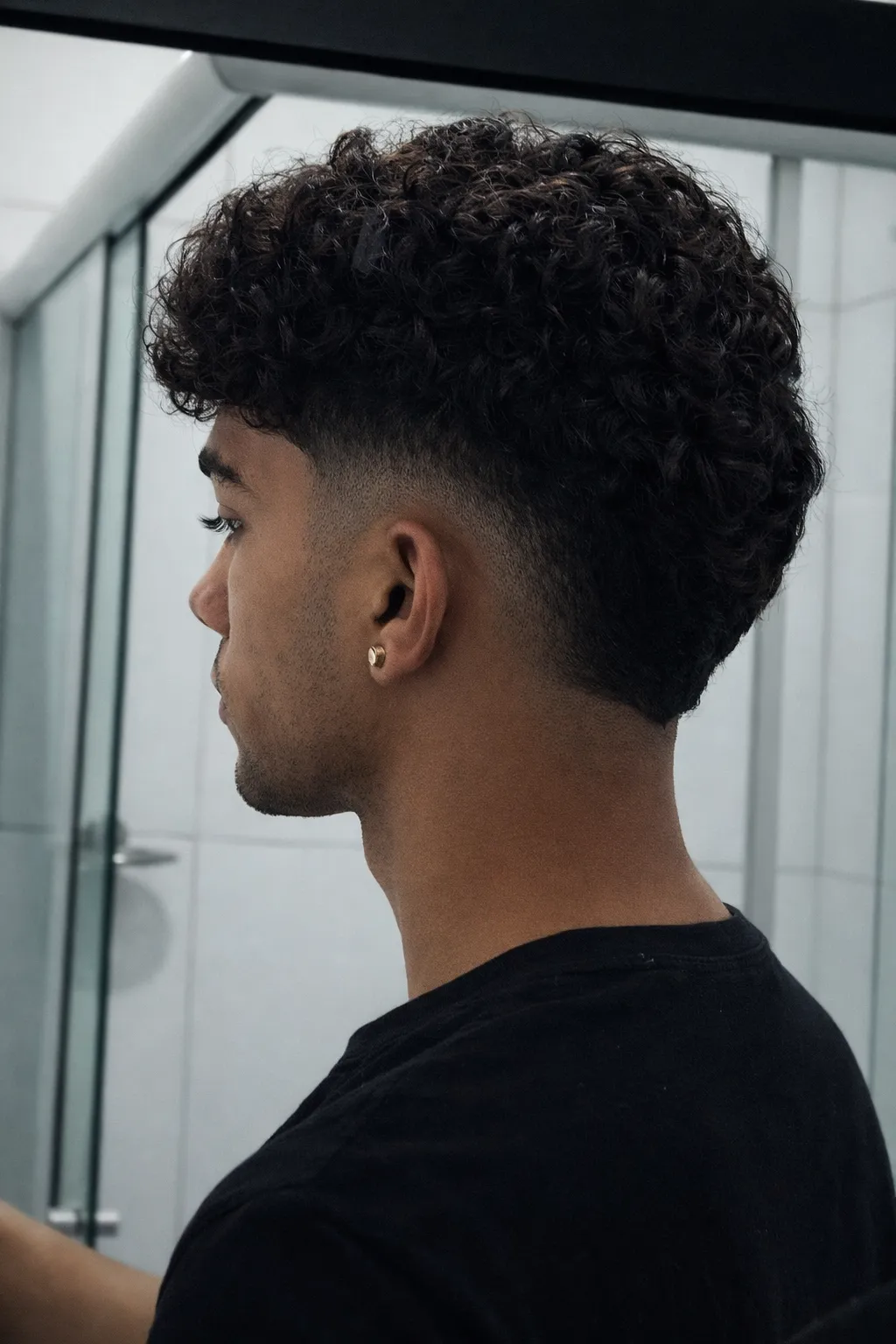 medium wavy curly hairstyle for men