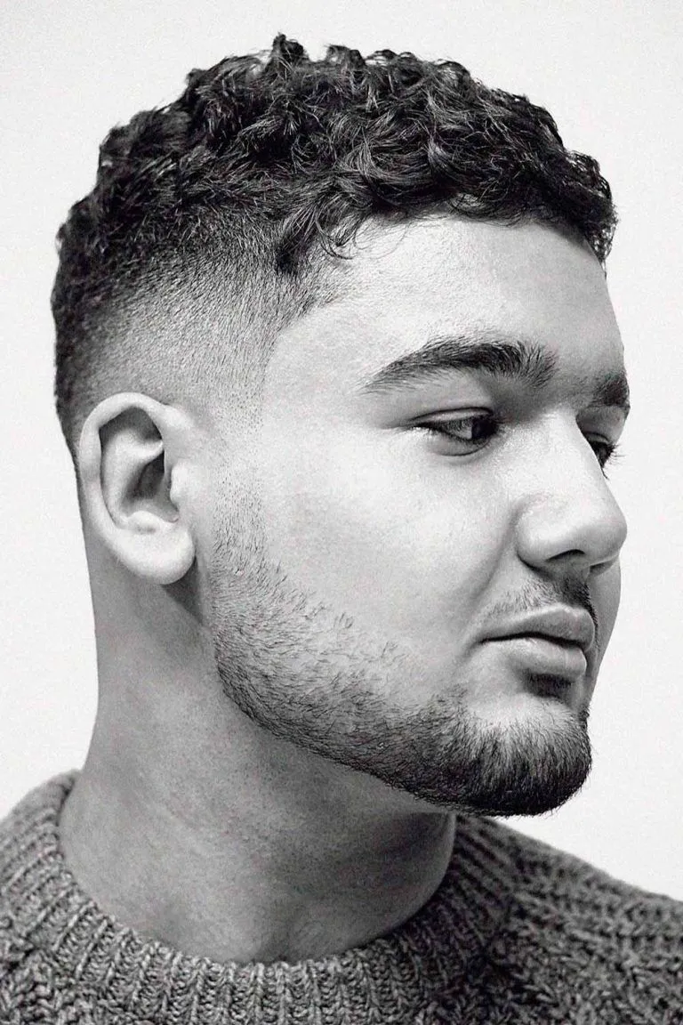 medium wavy curly hair clean for men