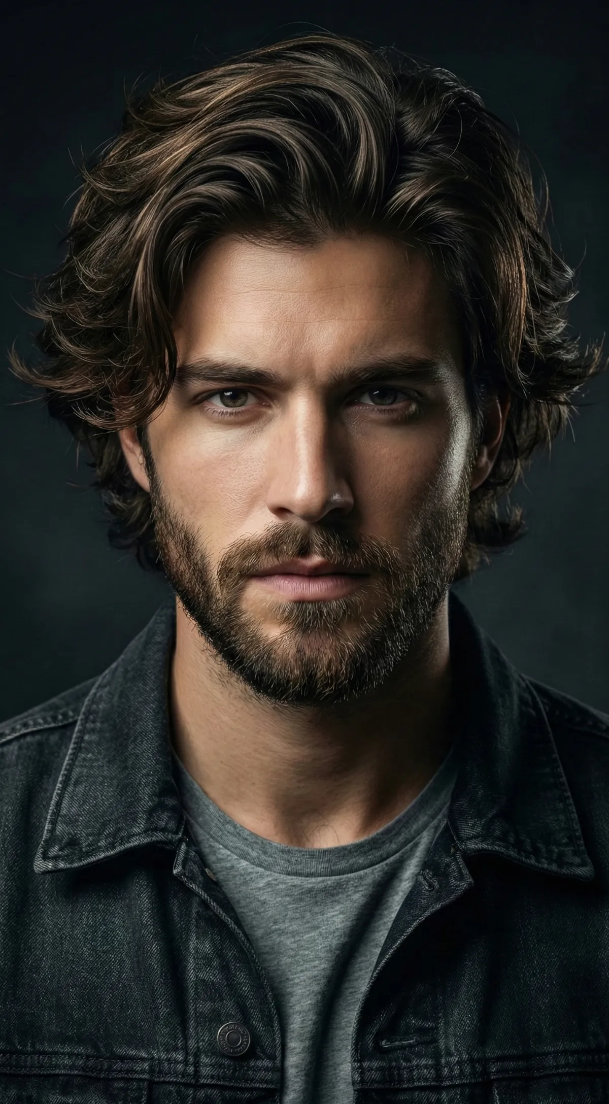 medium wavy layered beard layered hairstyles for men
