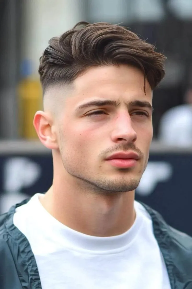 side part undercut hairstyle round face indian men office