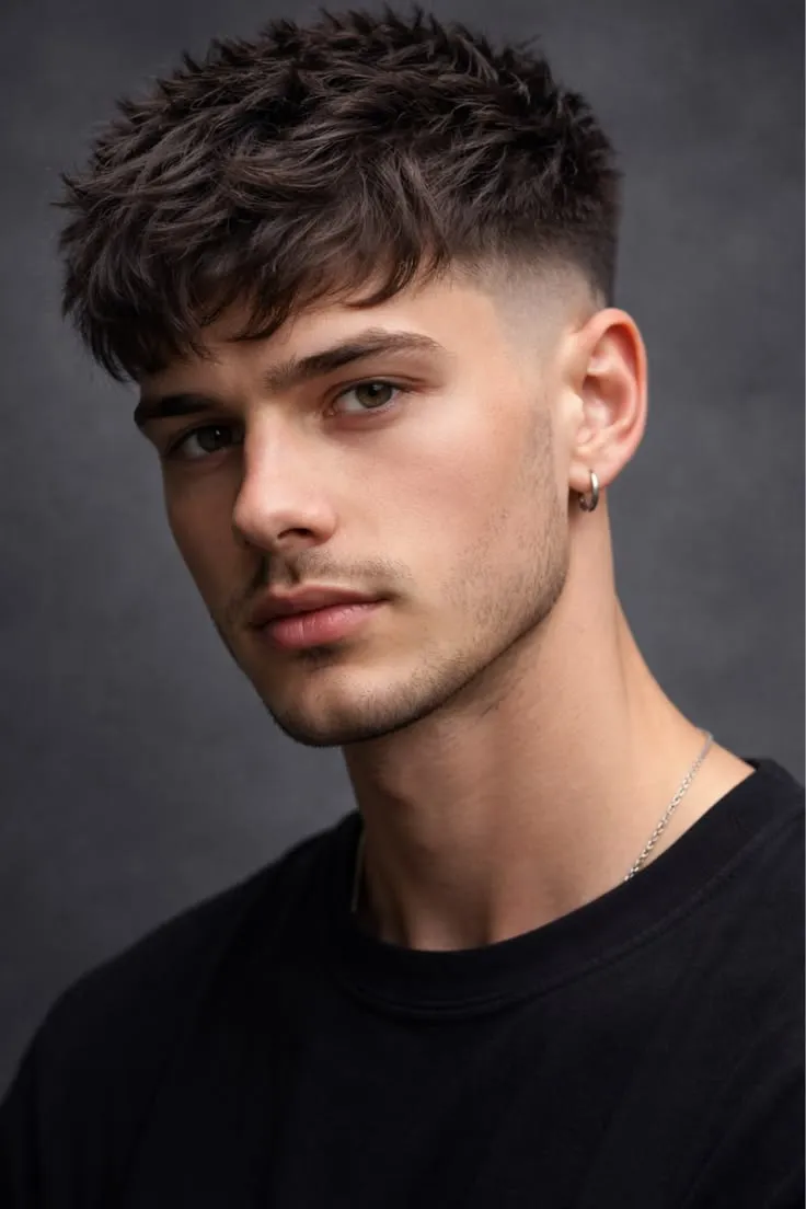 textured french crop high fade hairstyle indian men 2026