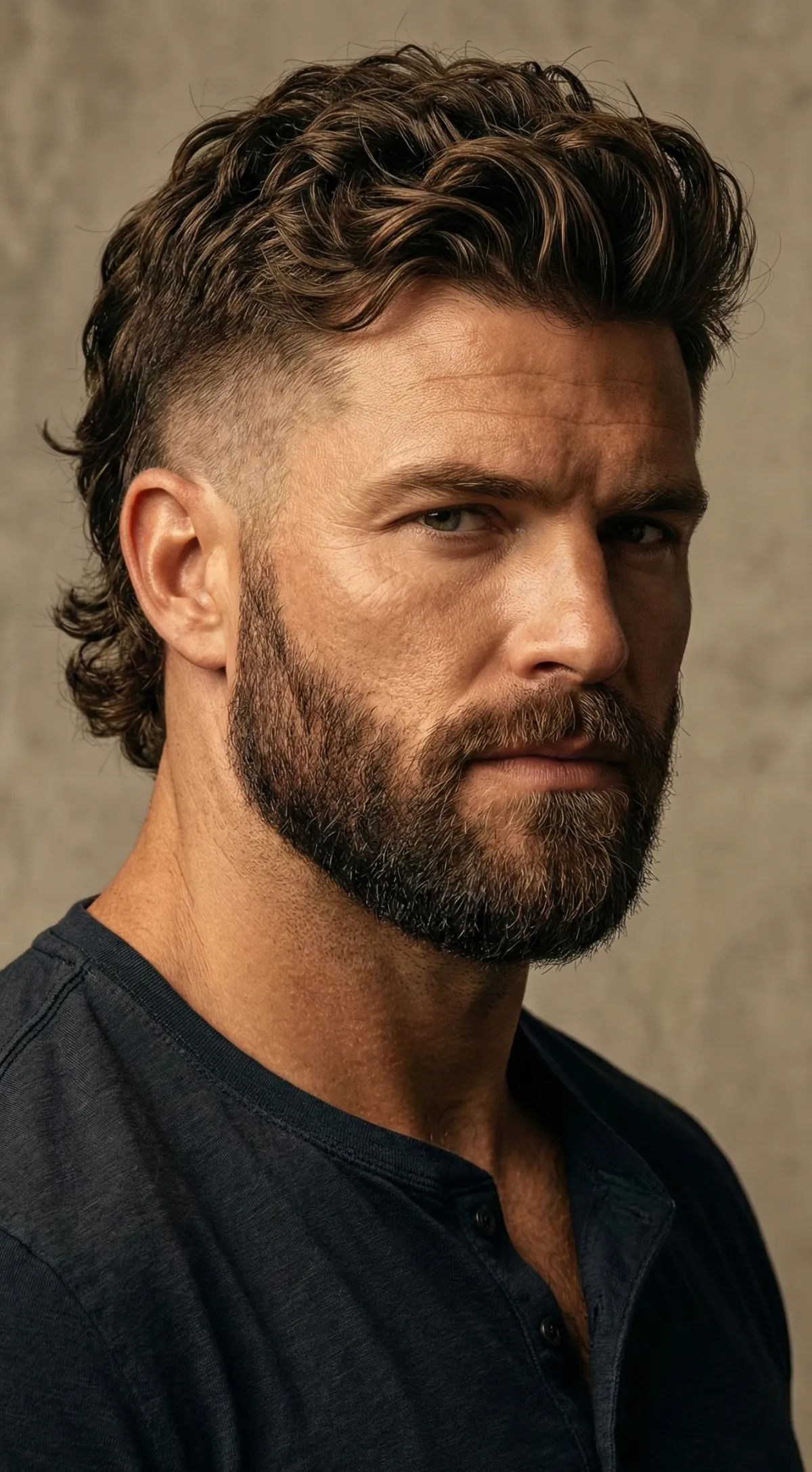 Long Hairstyles 75 messy curly mullet with fade for men