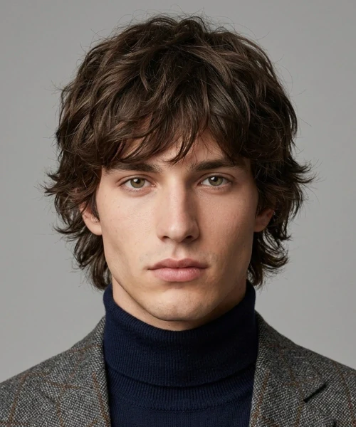 50 Best Thick Hair Hairstyles for Men 2026 (Trending Now) 15 messy layers hairstyle for thick hair men