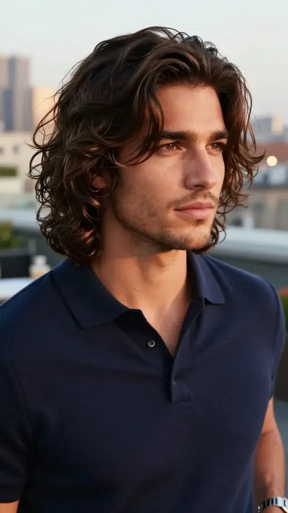 Long Hairstyles 45 messy long wavy hair smart casual for men