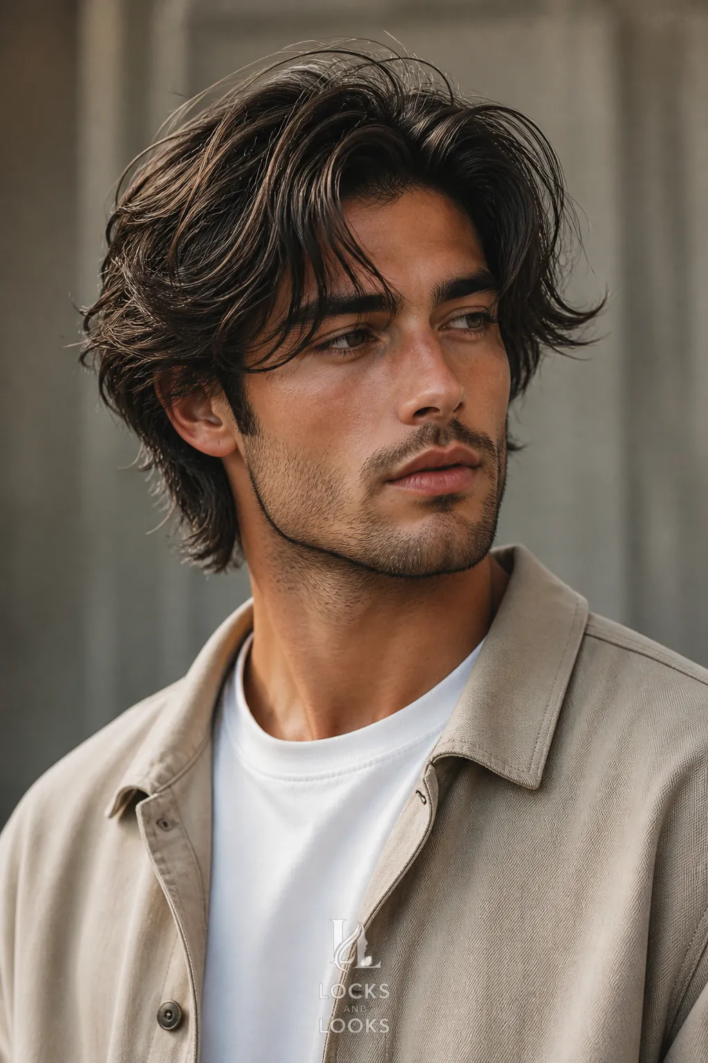 messy middle part layered layered hairstyles for men