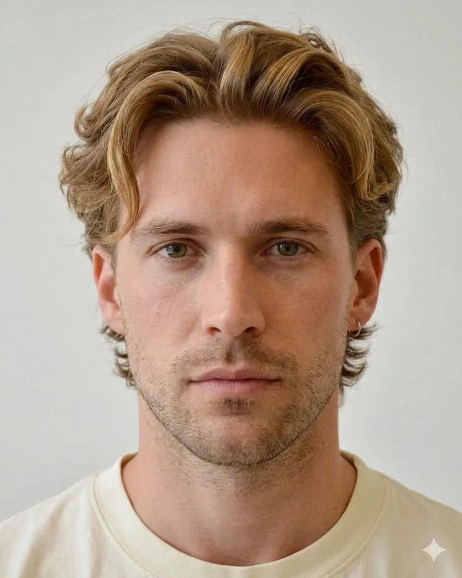 Long Hairstyles 47 messy wavy blonde long hairstyle for men