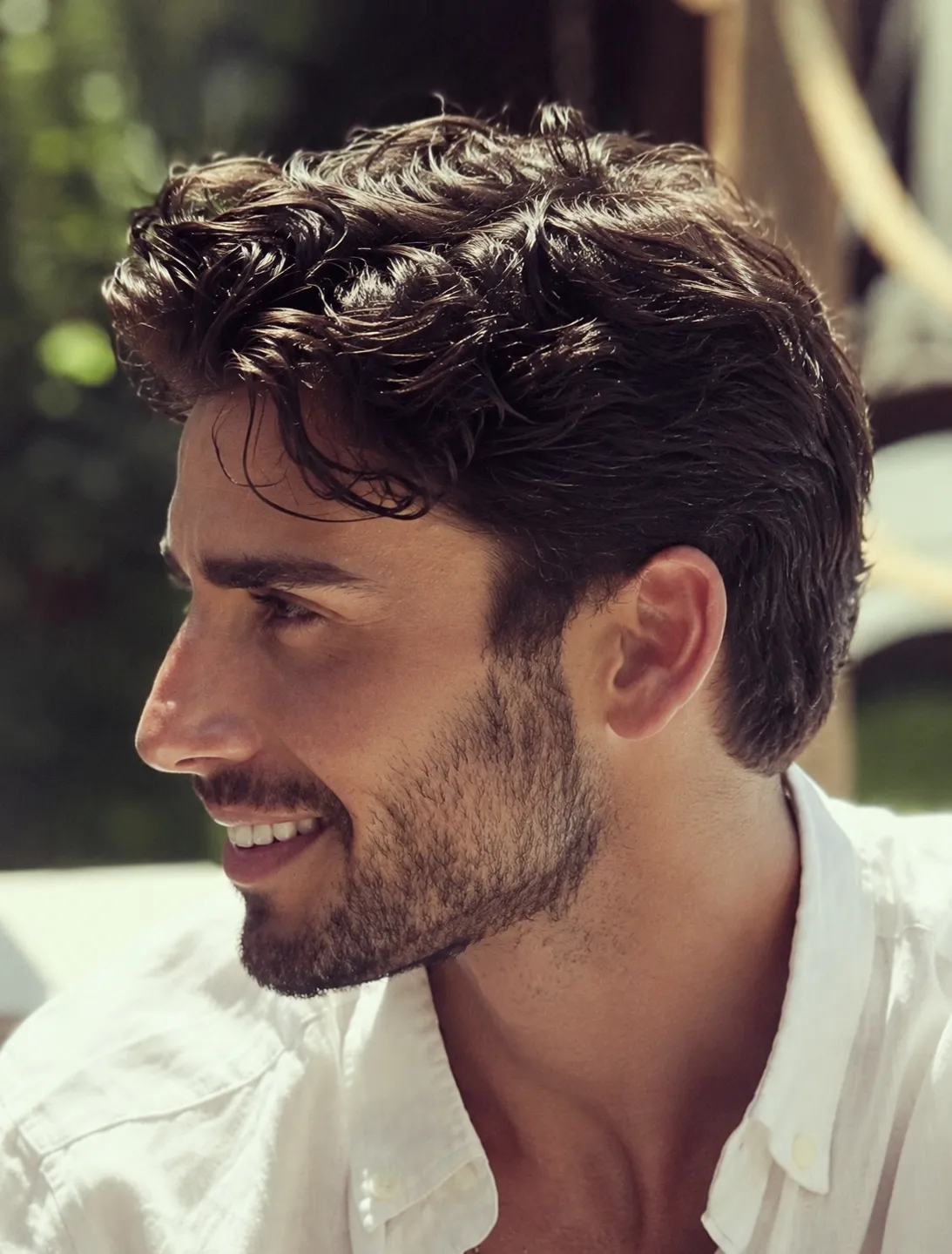 middle part wavy wavy hairstyles for men