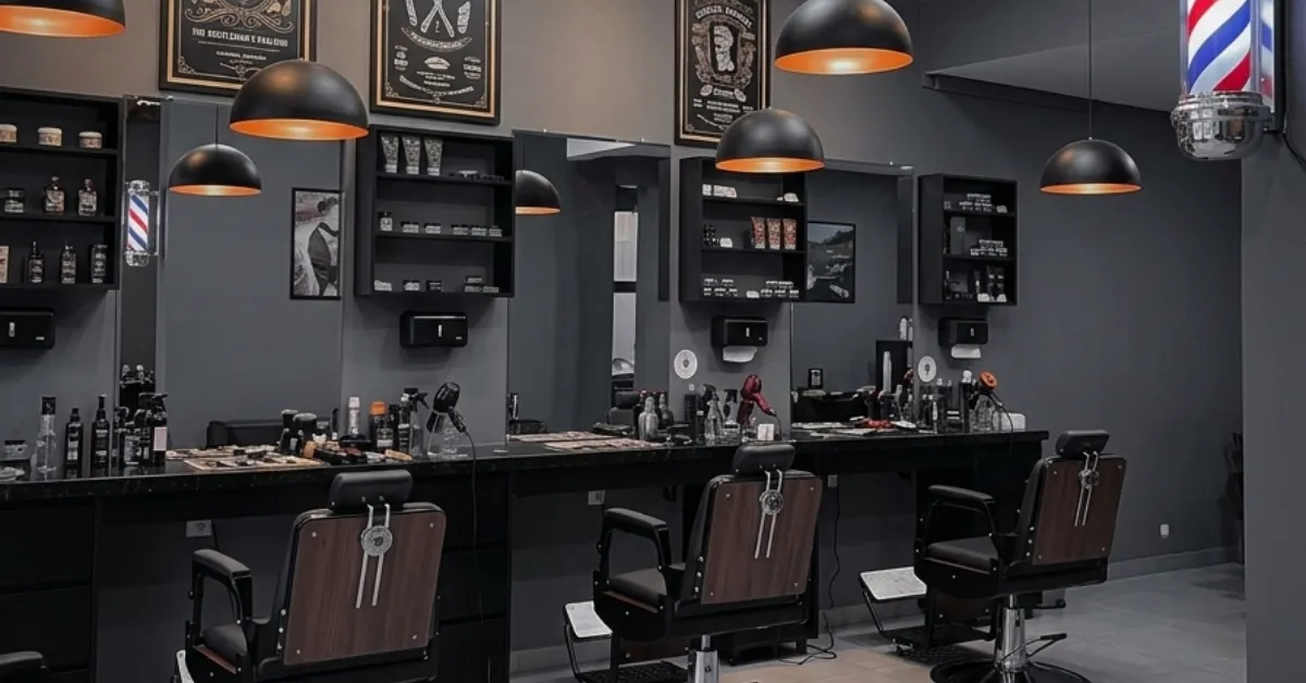 Premium Men's Salon Interior in India