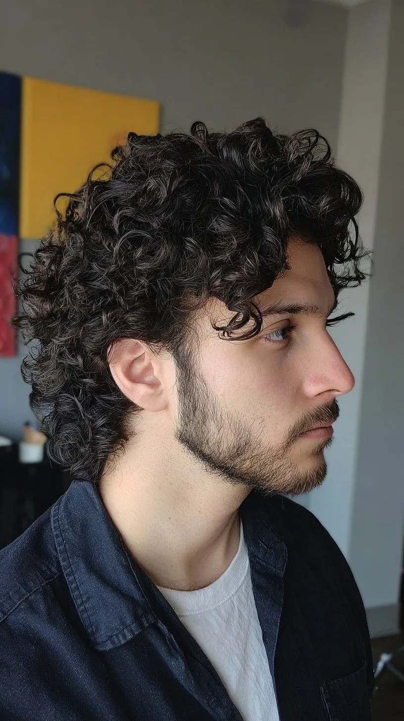 short curly hair fade for men