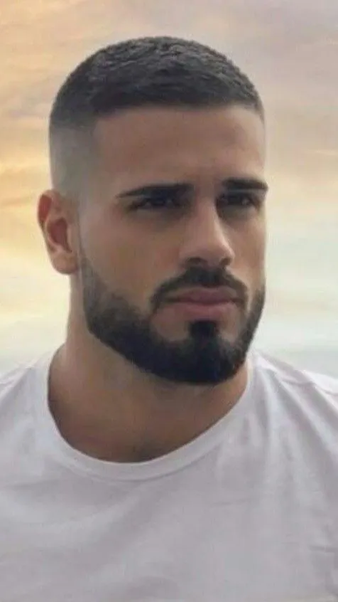 Short Hairstyles 26 crew cut with stubble beard short hairstyle for men
