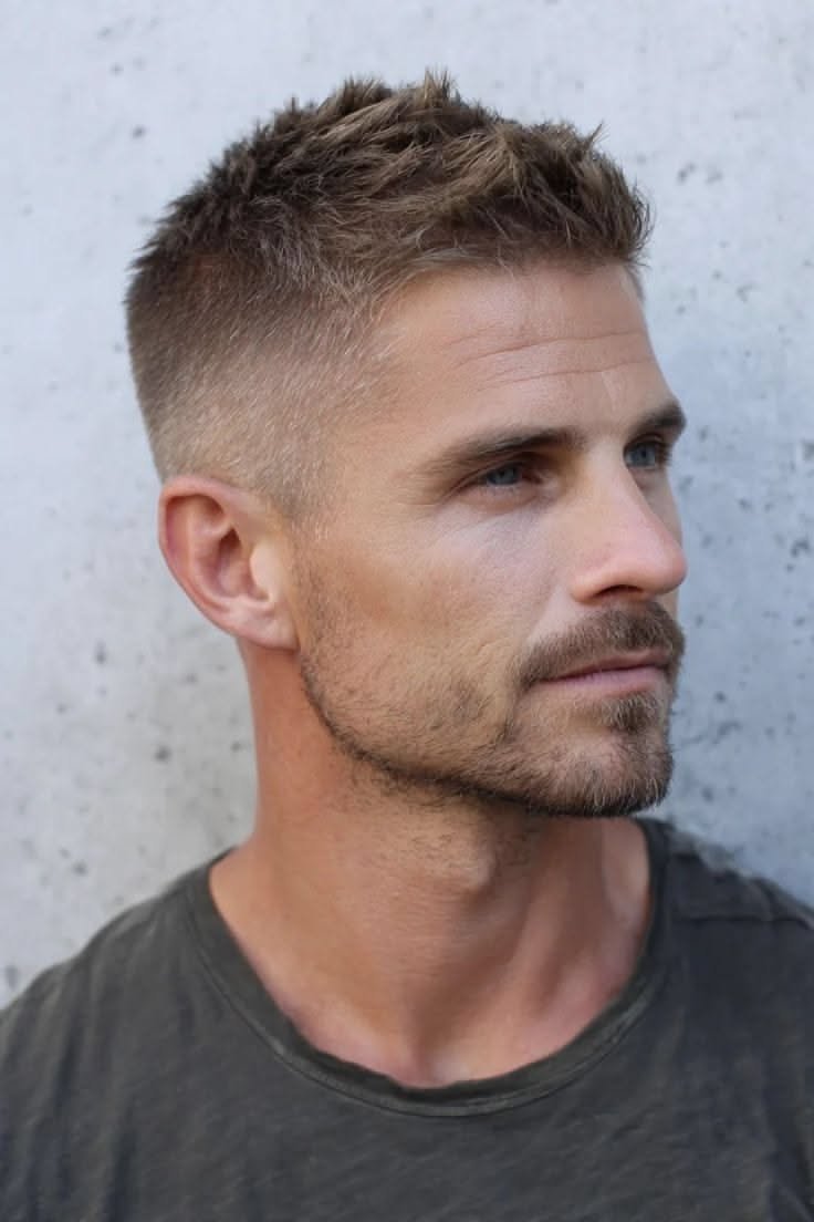 classic spiky fade haircuts for thinning hair men