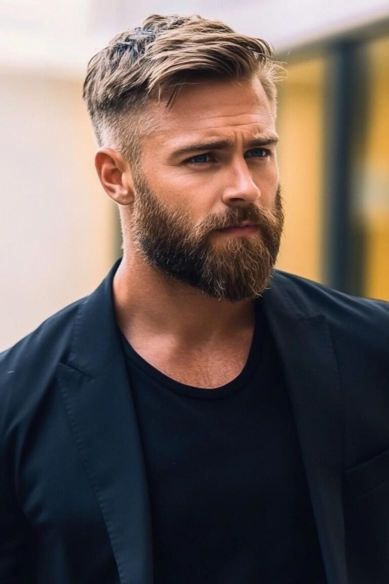 Short spiky fade thin hair for men