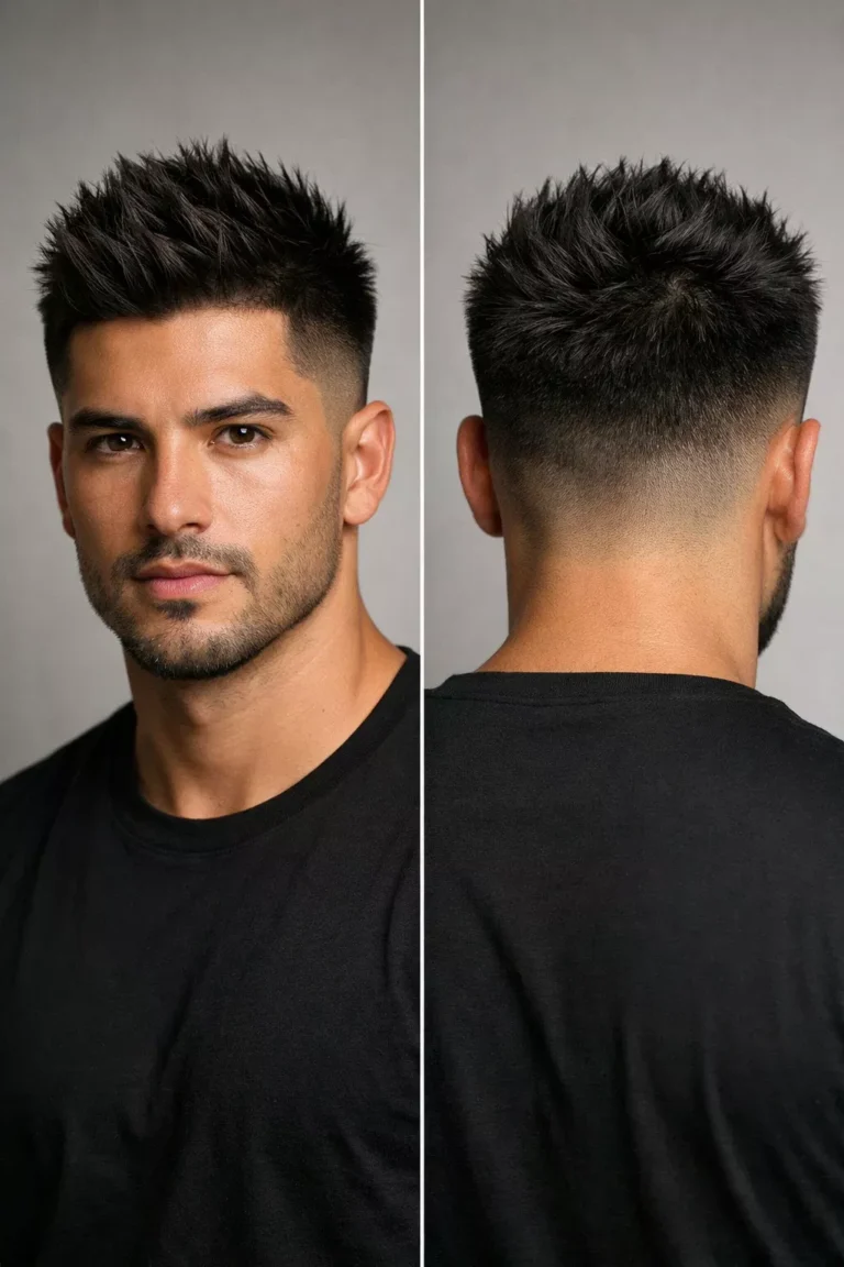 Short spiky quiff thin hair for men