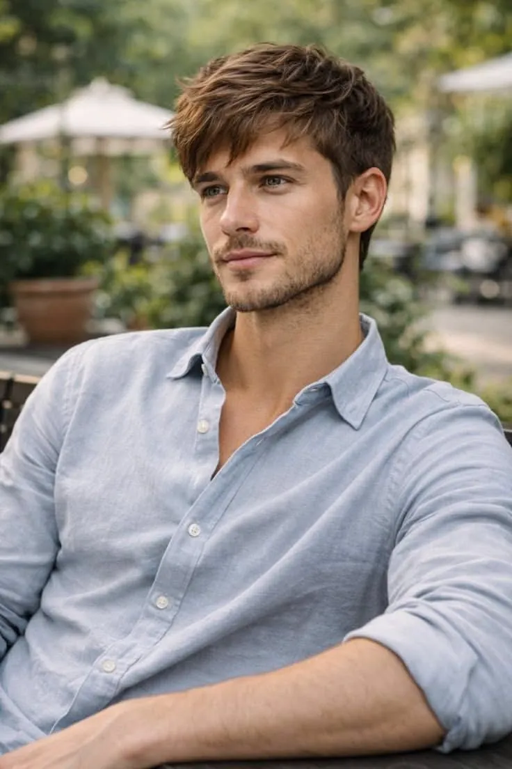 short straight hair fade profile for men style 2