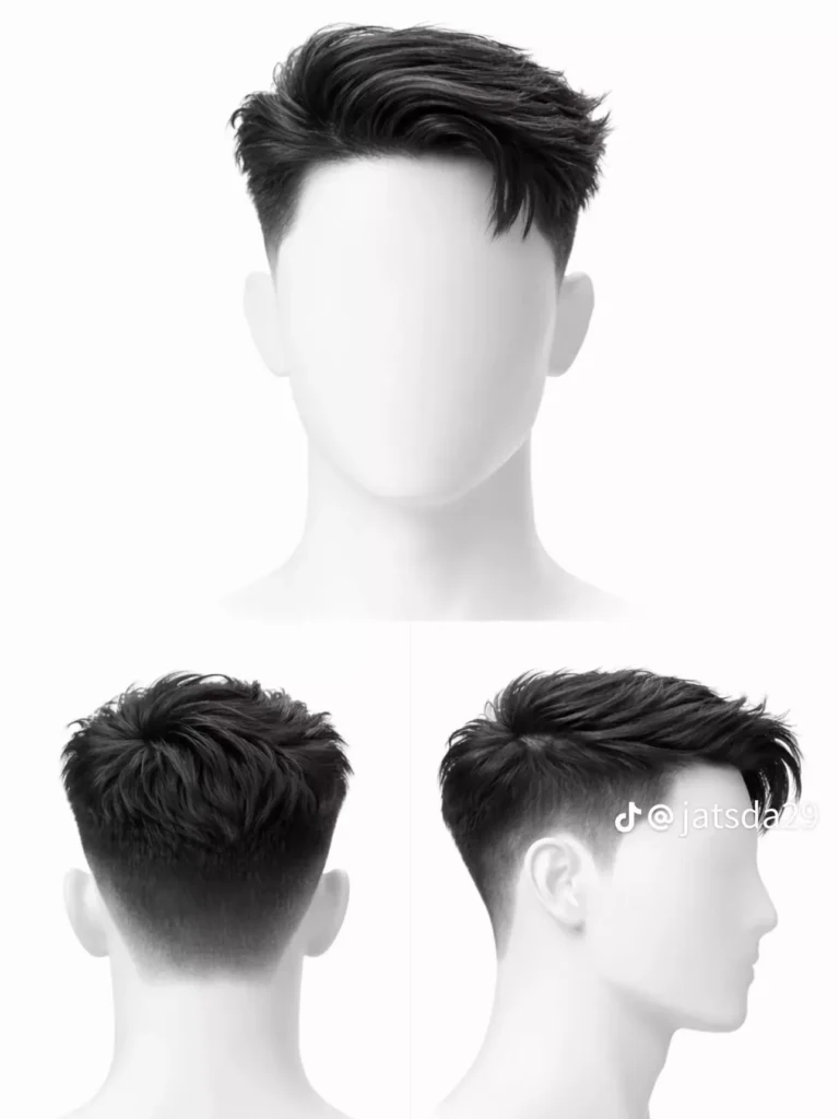 Short straight skin fade for men