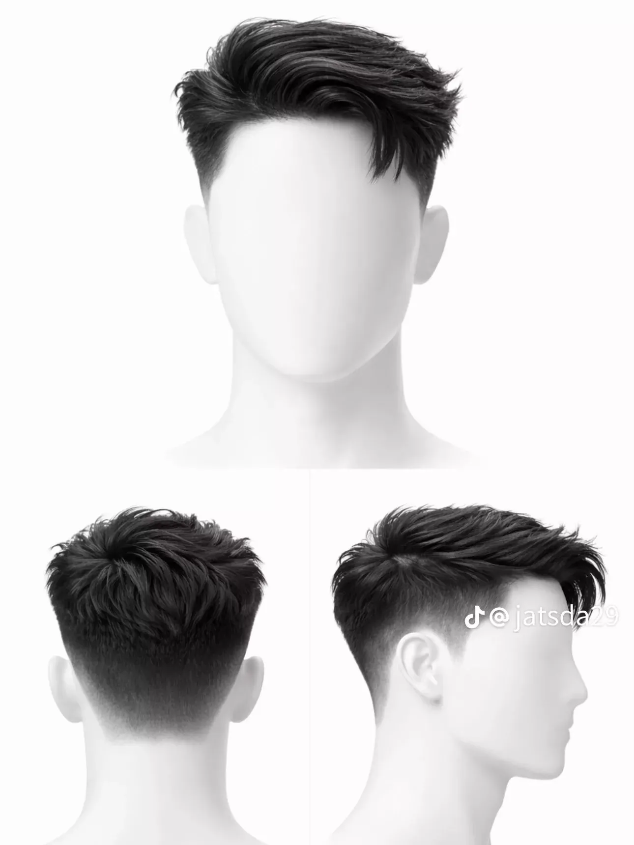 short straight hair skin fade for men