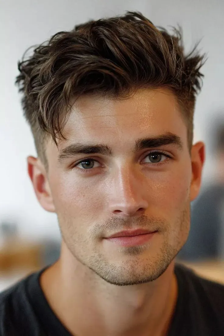 short textured straight fringe men style 3