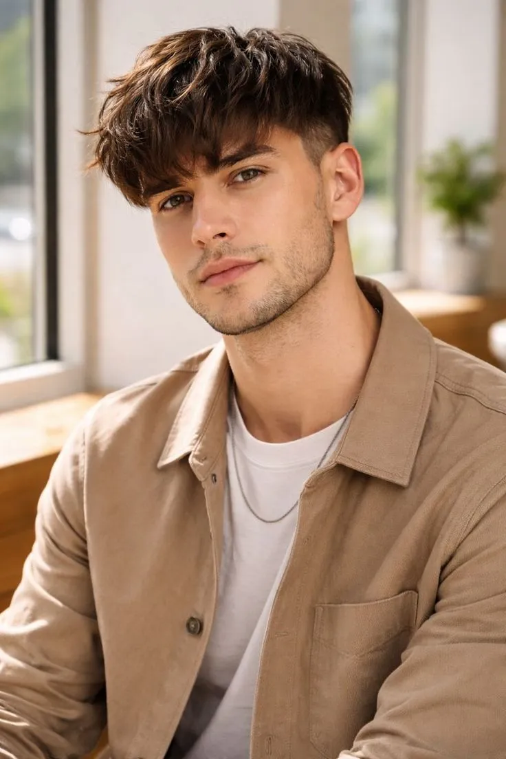short textured straight fringe men style 4