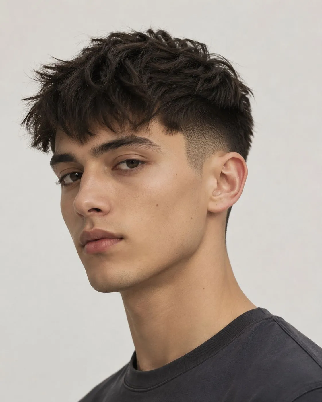 short textured straight fringe men style 7