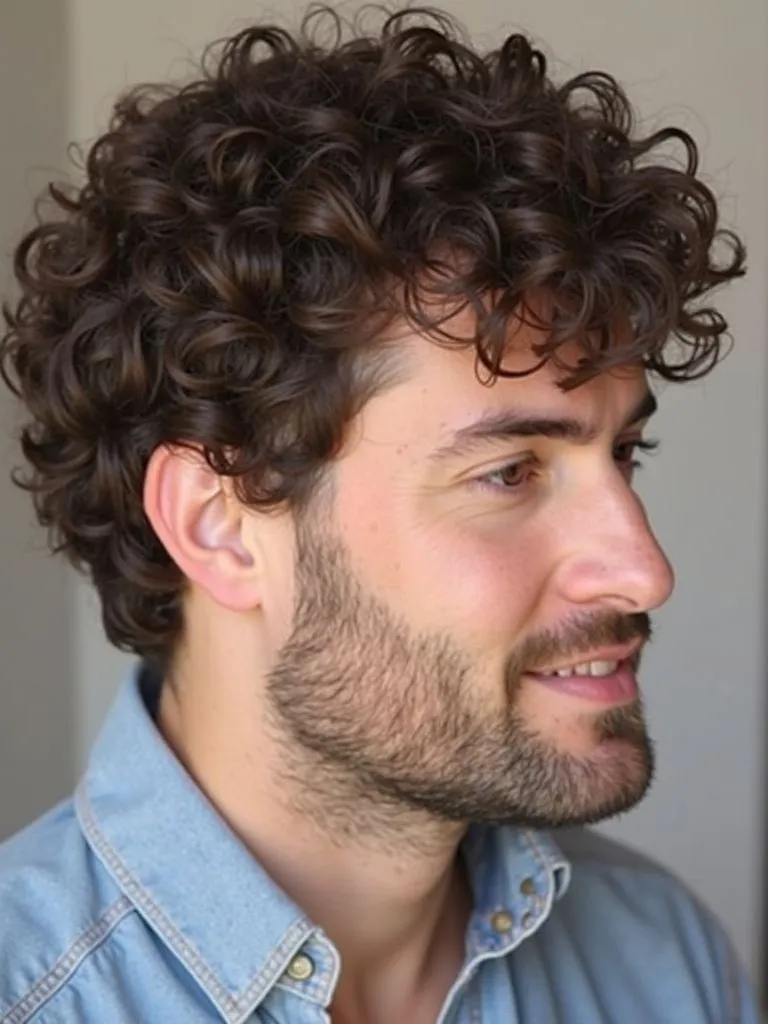 short wavy hair with beard wavy hairstyles for men