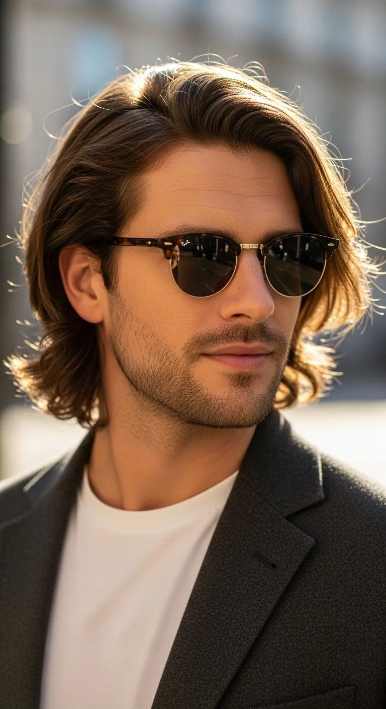 Long Hairstyles 56 shoulder length wavy hairstyle cool look for men