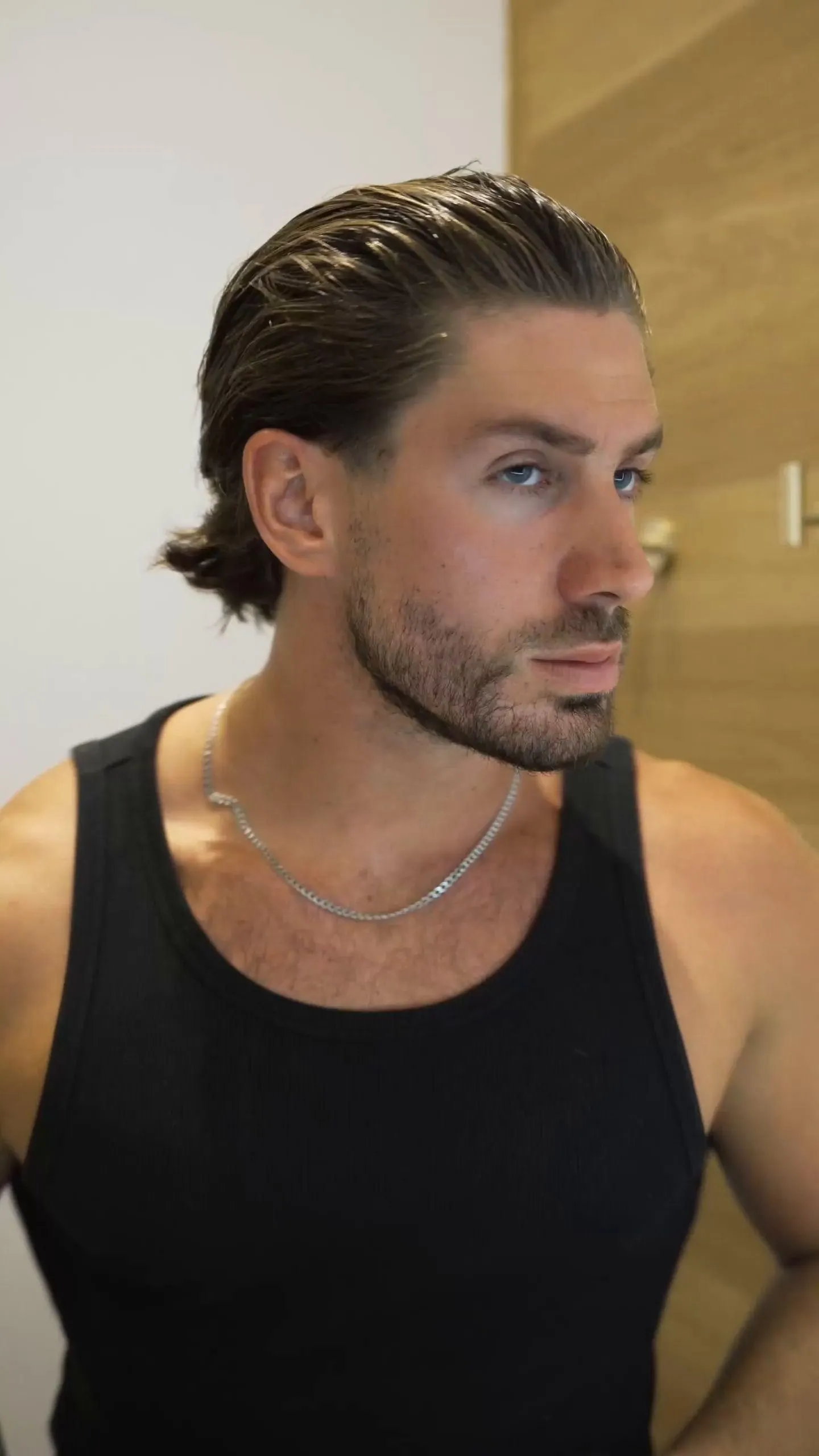 Long Hairstyles 36 slicked back wet look long hair for men