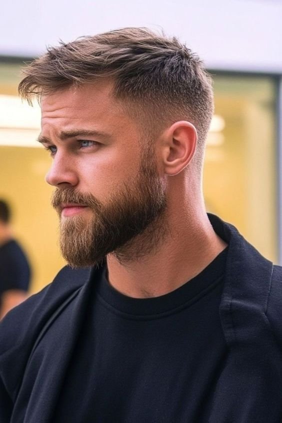 spiky faux hawk best hair style for thin face man