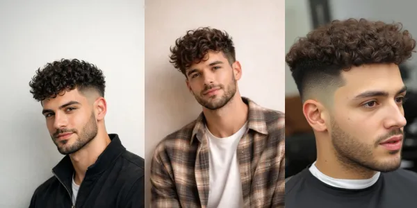 square face curly hairstyles men curly top taper fade indian