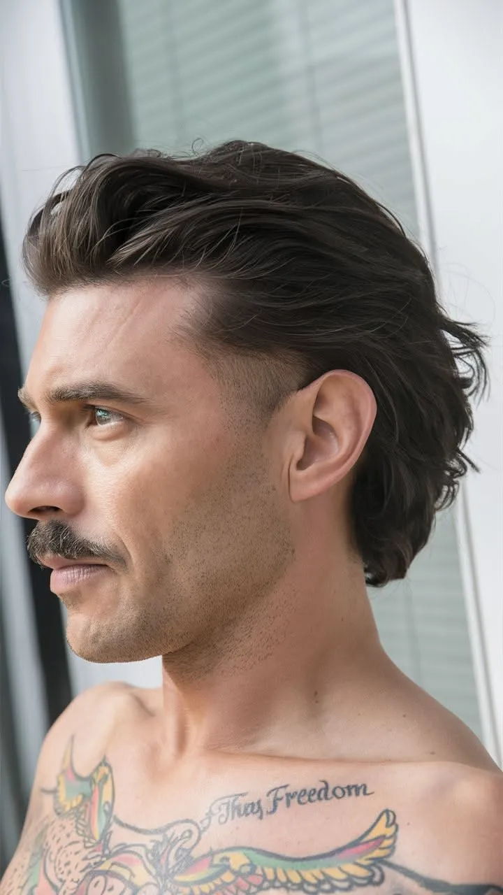 Long Hairstyles 39 straight long swept back hairstyle for men