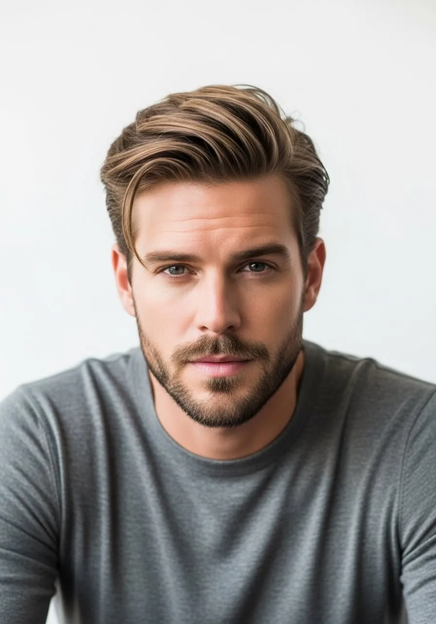 Long Hairstyles 27 swept back long wavy hairstyle mature men