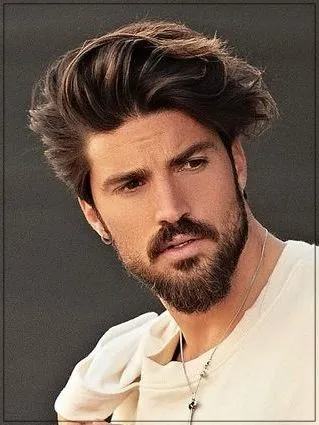 Long Hairstyles 24 swept back wavy long hair smart look for men