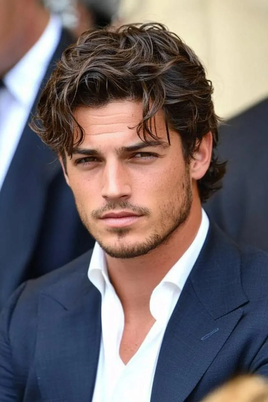 Long Hairstyles 15 thick dark wavy long layered hair for men