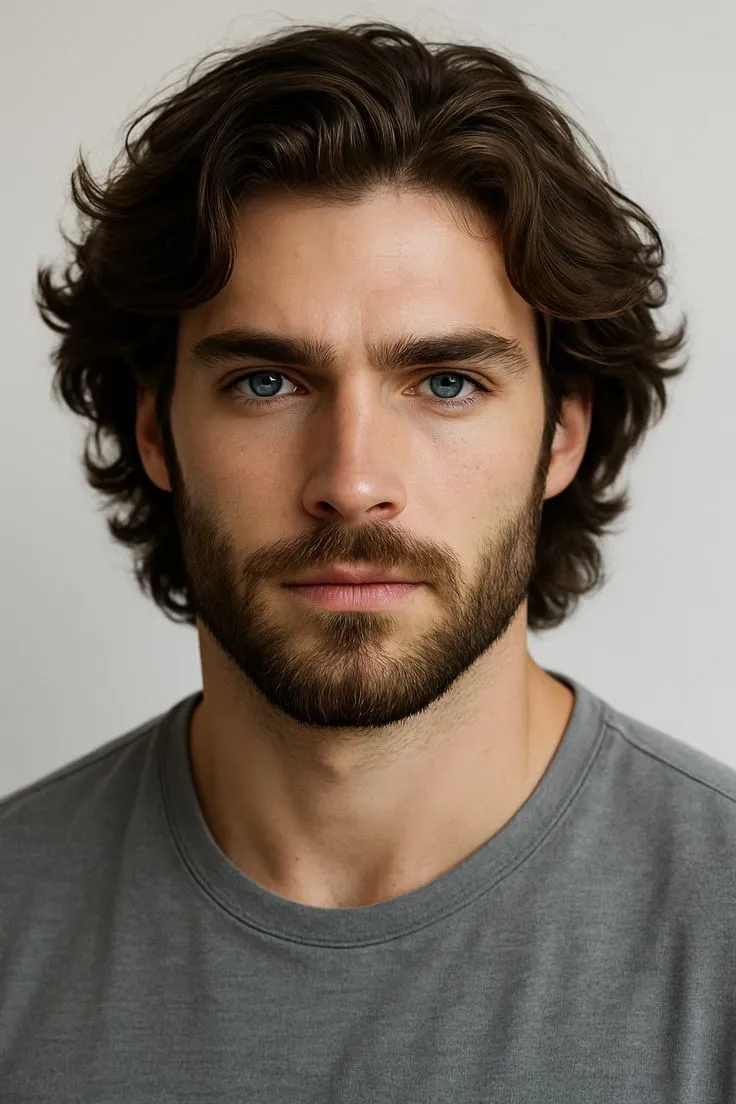 Long Hairstyles 16 thick dark wavy long hair volume for men