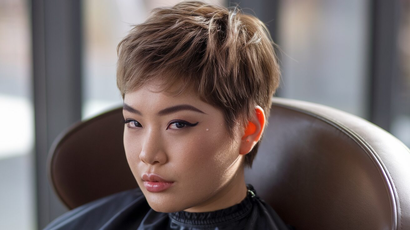 Textured Pixie Cut: Bold Statement for Round Faces
