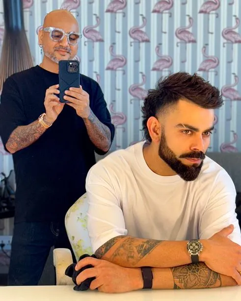 virat kohli razor fade textured quiff hairstyle 2026