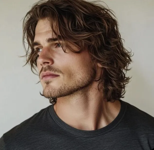 wavy medium layered flow layered hairstyles for men