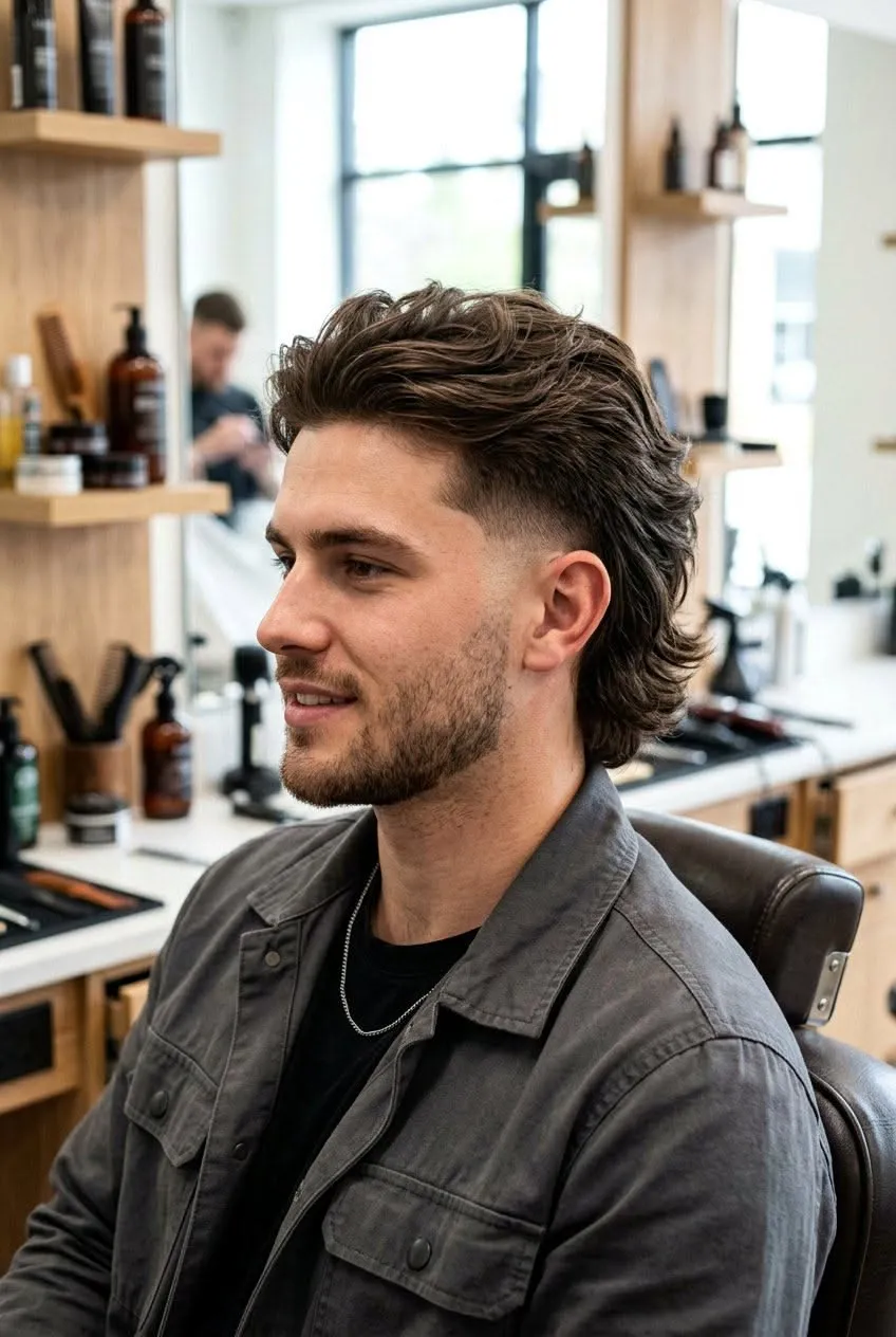 Long Hairstyles 72 wavy mullet haircut for men